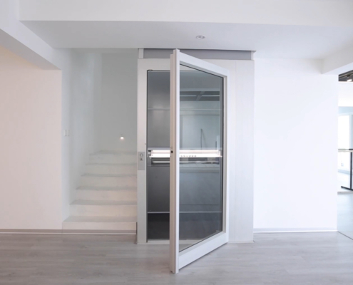 Cibes Symmetry Vertical Platform Lift installed by Country Home Elevator providing safe home access for veterans in Arkansas